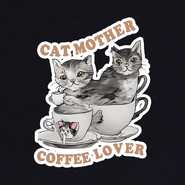 Cat Mother Coffee Lover by LycheeDesign